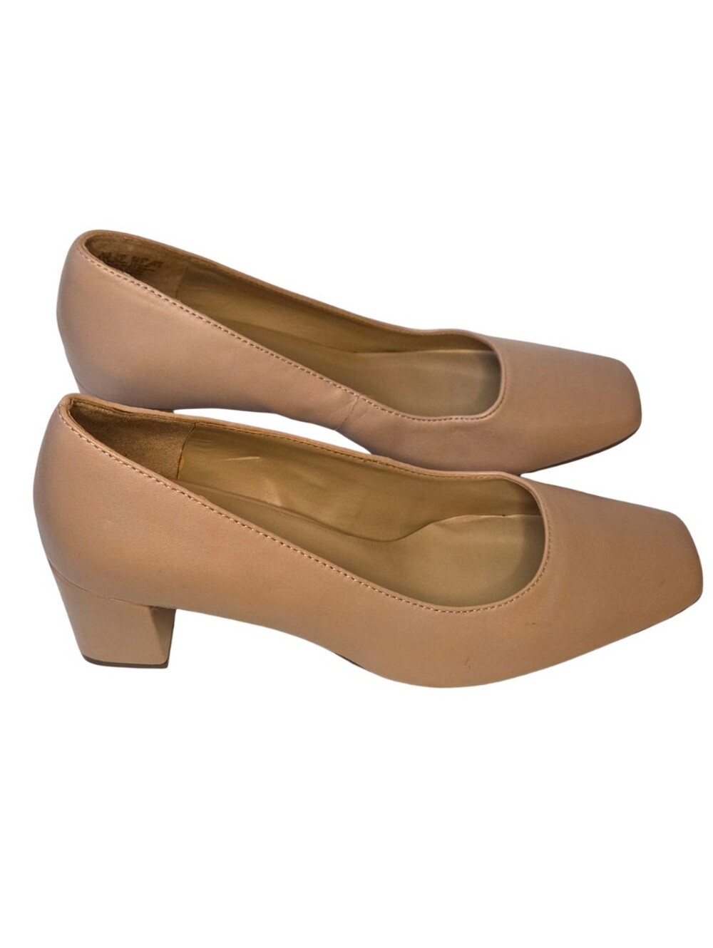Naturalizer Size 9.5 Karina Square Toe Pumps in Gingersnap Leather Colorway